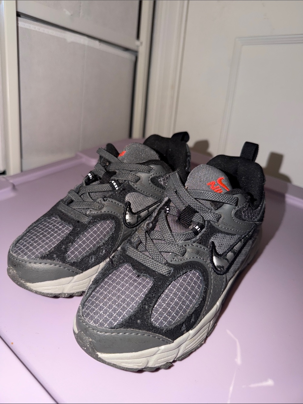 Nike Kids Grey Athletic Sneakers - Lightweight Everyday Trainers